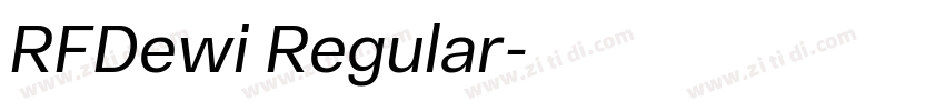 RFDewi Regular字体转换